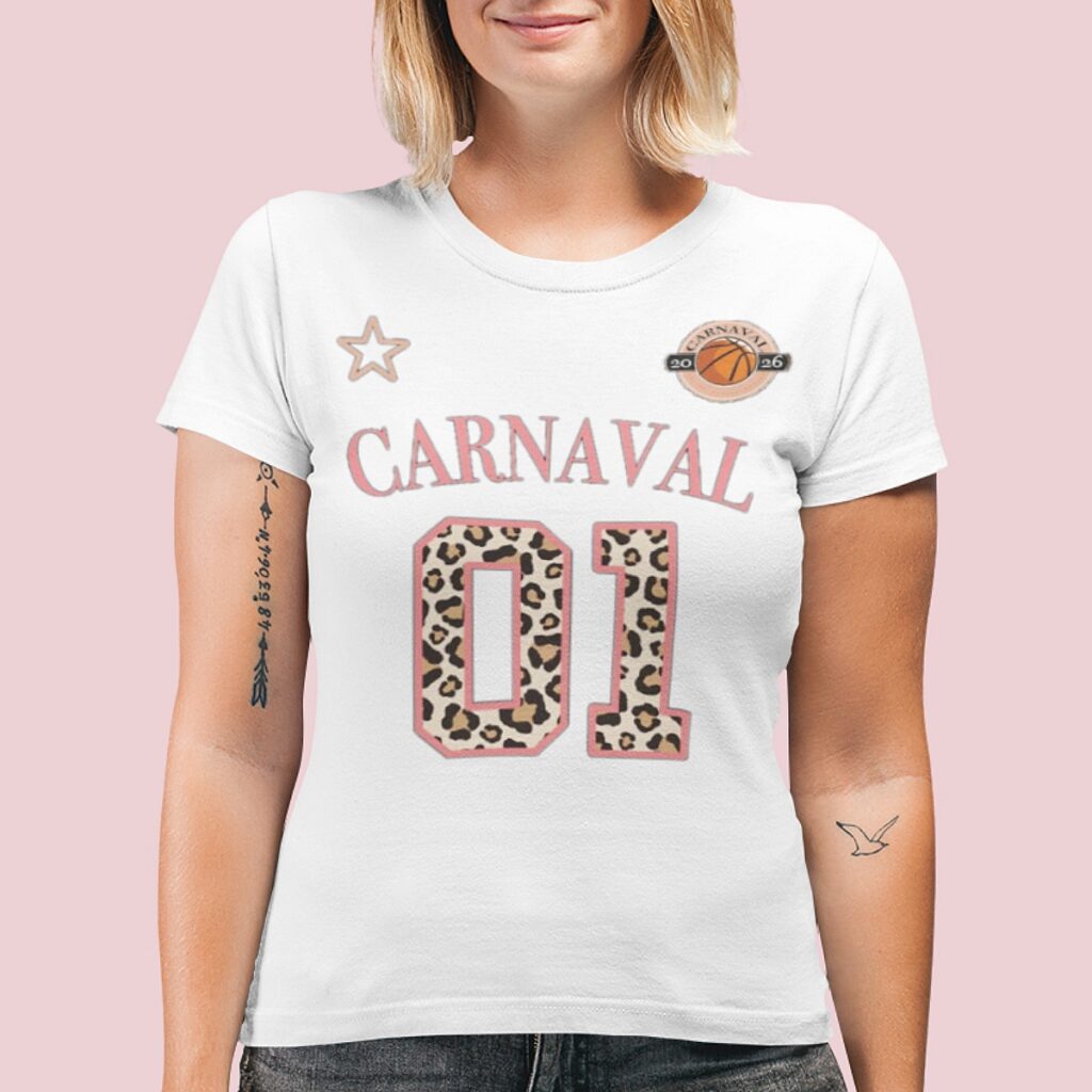 Basketbal Dames T-shirt Carnaval 01 Wit