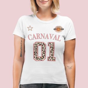 Basketbal Dames T-shirt Carnaval 01 Wit