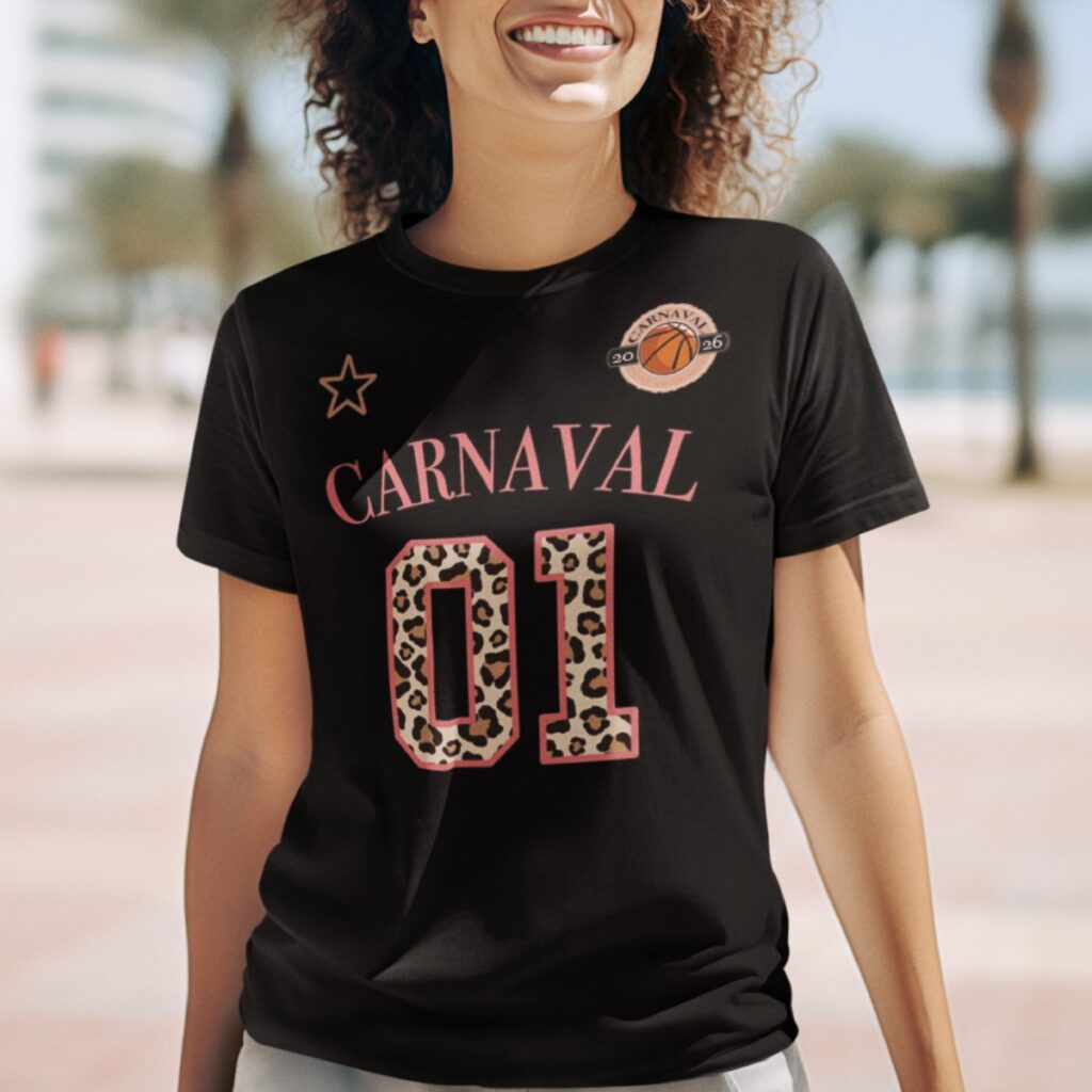 Basketbal Dames T-shirt Carnaval 01 Zwart