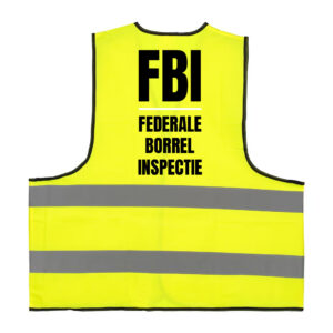Veiligheidshesje Carnaval FBI Federale Borrel Inspectie