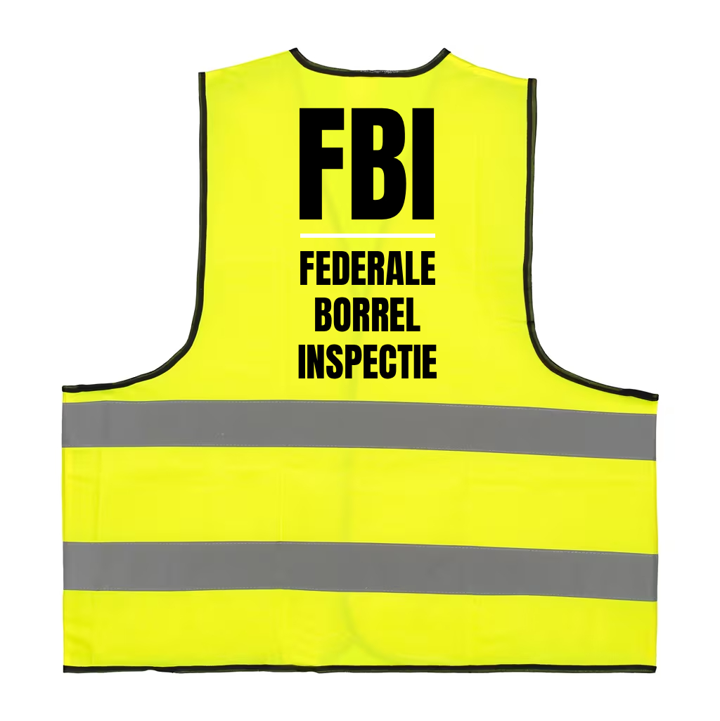 Veiligheidshesje Carnaval FBI Federale Borrel Inspectie