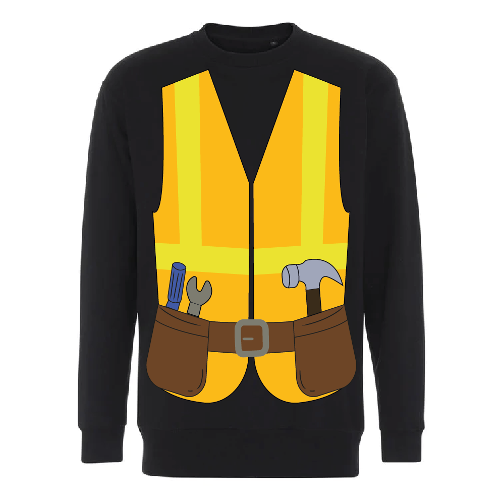 Carnaval Trui Bouwvakker Zwart