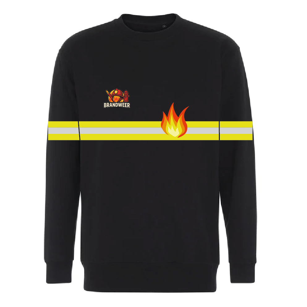Carnaval Trui Brandweer Zwart