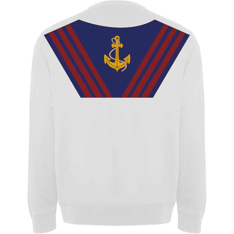 Carnaval Trui Matroos Anker Wit Achterkant