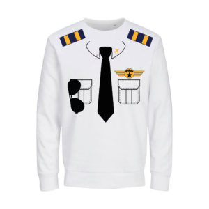 Carnaval Trui Piloot Wit