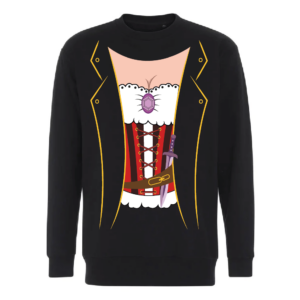 Carnaval Trui Piraat Zwart Dames