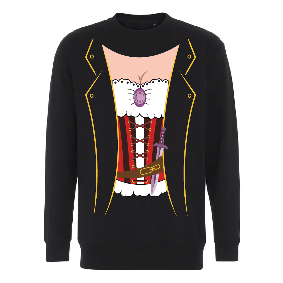 Carnaval Trui Piraat Zwart Dames