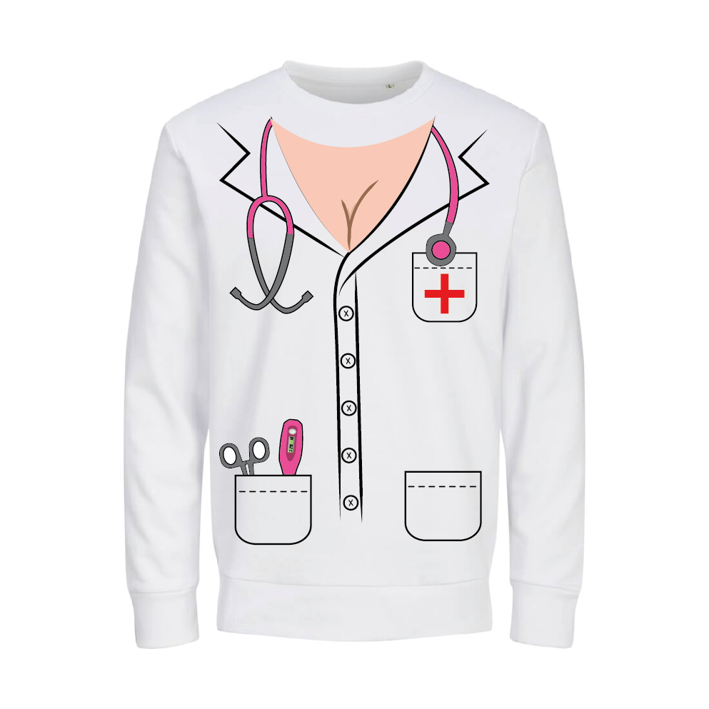 Carnaval Trui Verpleegster Wit Dames