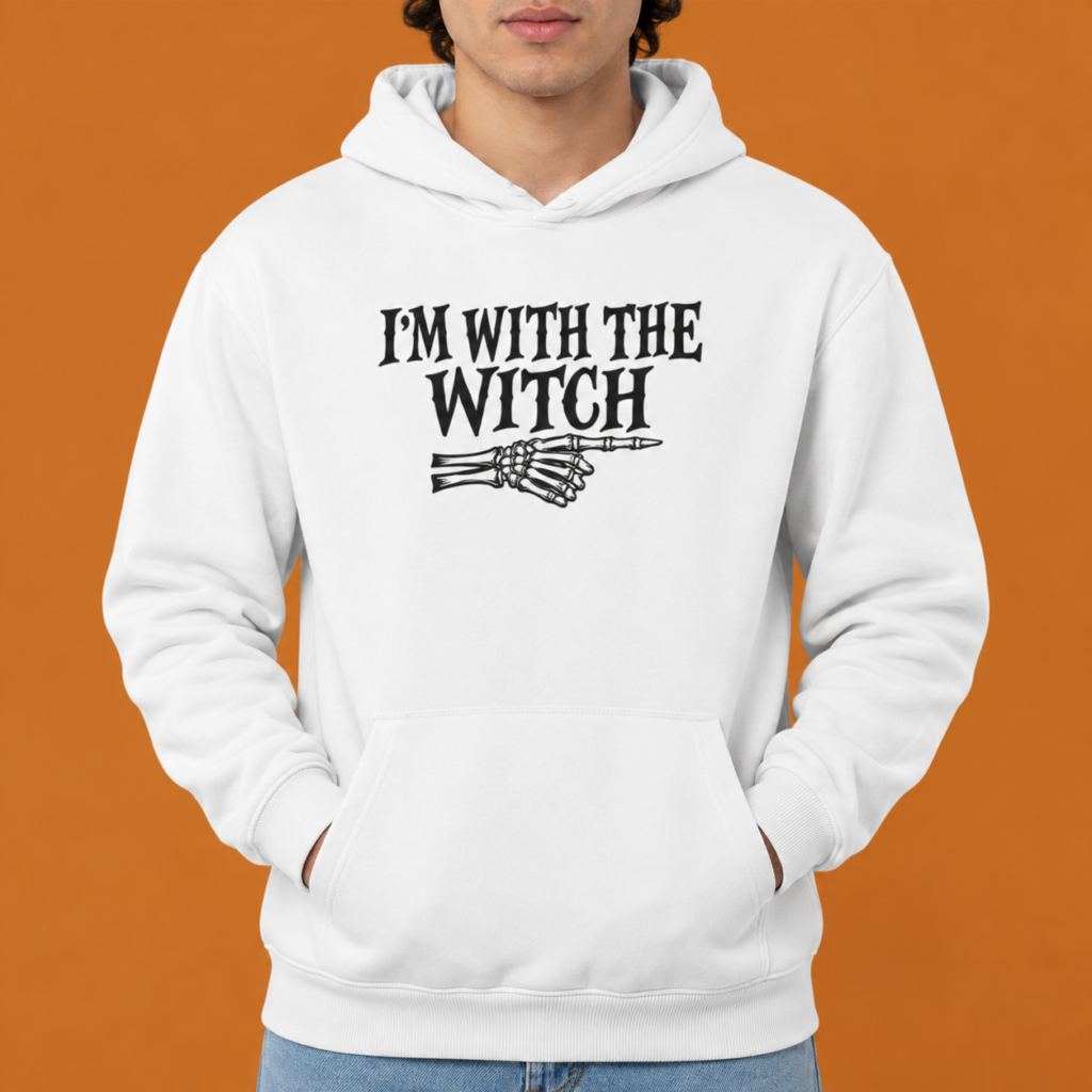 Halloween Hoodie Heren I'm With The Witch