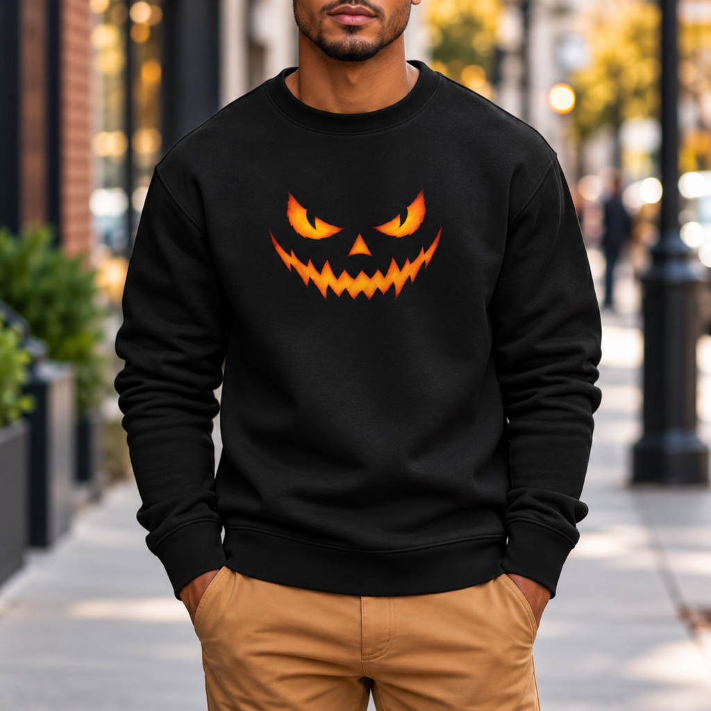 Halloween Sweater Heren Evil Pumpkin