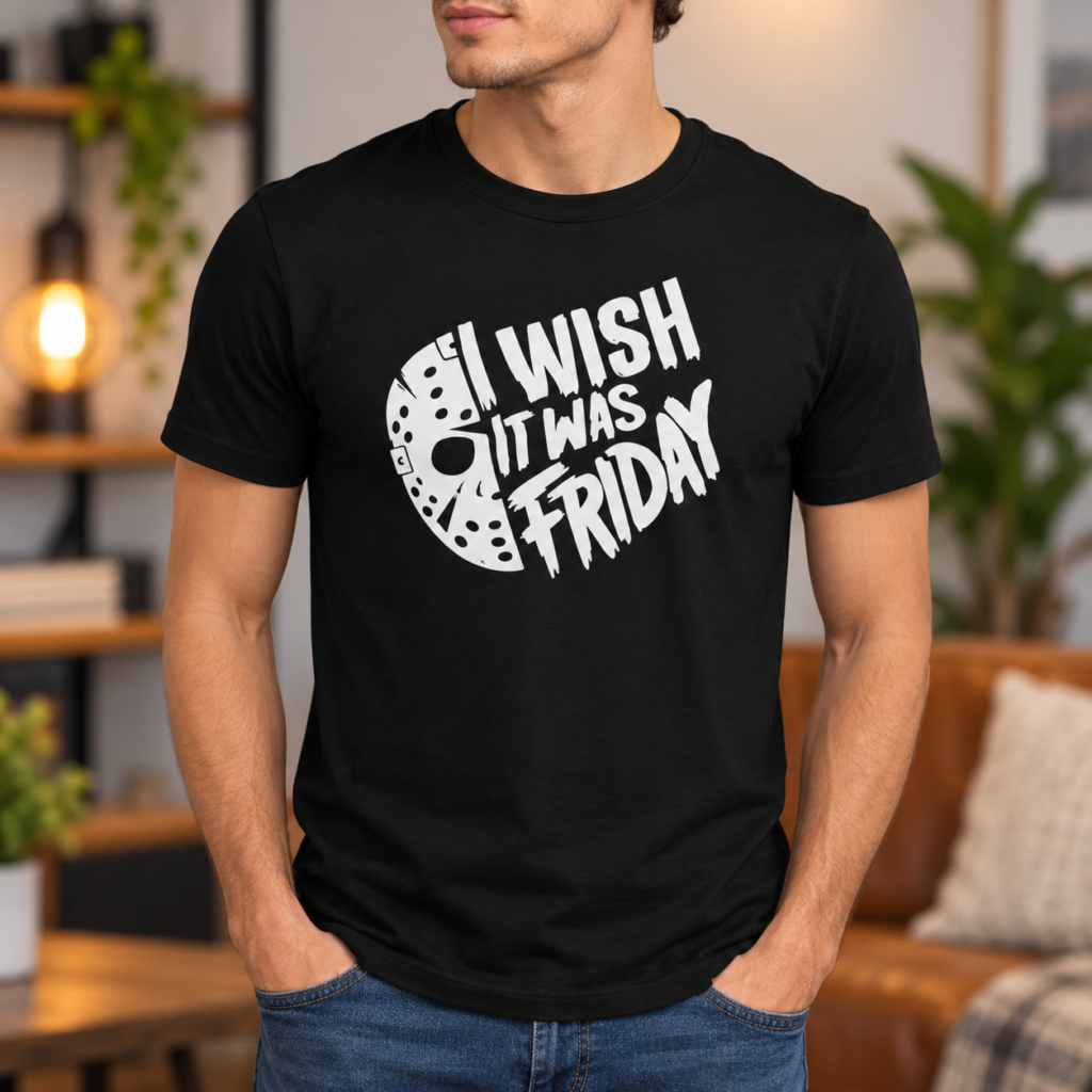 Halloween T-shirt Heren I Wish It Was Friday