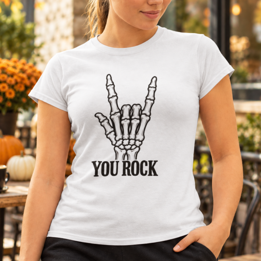 Halloween T-shirt Dames You Rock!