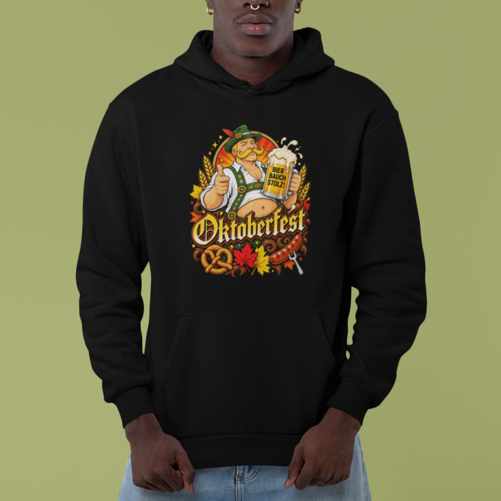 Oktoberfest Hoodie Heren Bier Bauch Stolz