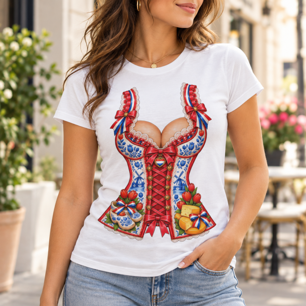 Oktoberfest T-shirt Dames Dirndl Holland Rood